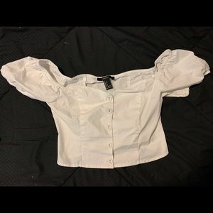 Forever 21 crop off the shoulder top.